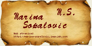Marina Šopalović vizit kartica